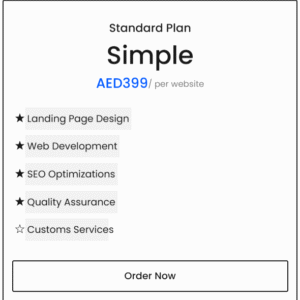 Standard Plan, Simple Website